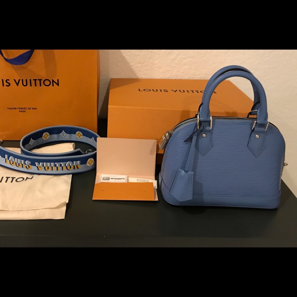 Sold out Louis Vuitton blue BB  Alma bag